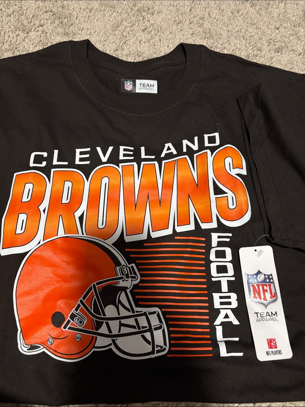 Team Apparel Cleveland Browns Brown and Orange Graphic Tee